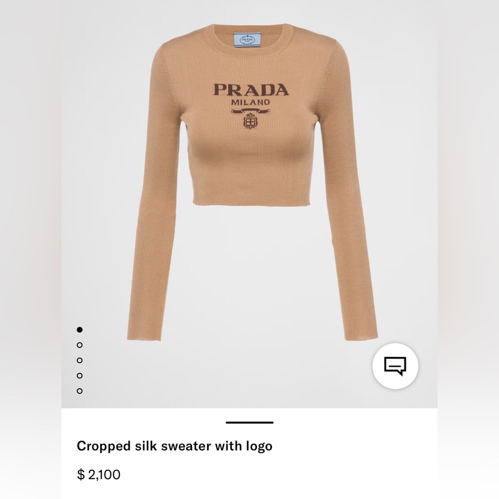 Prada Women's Tan Crop Top